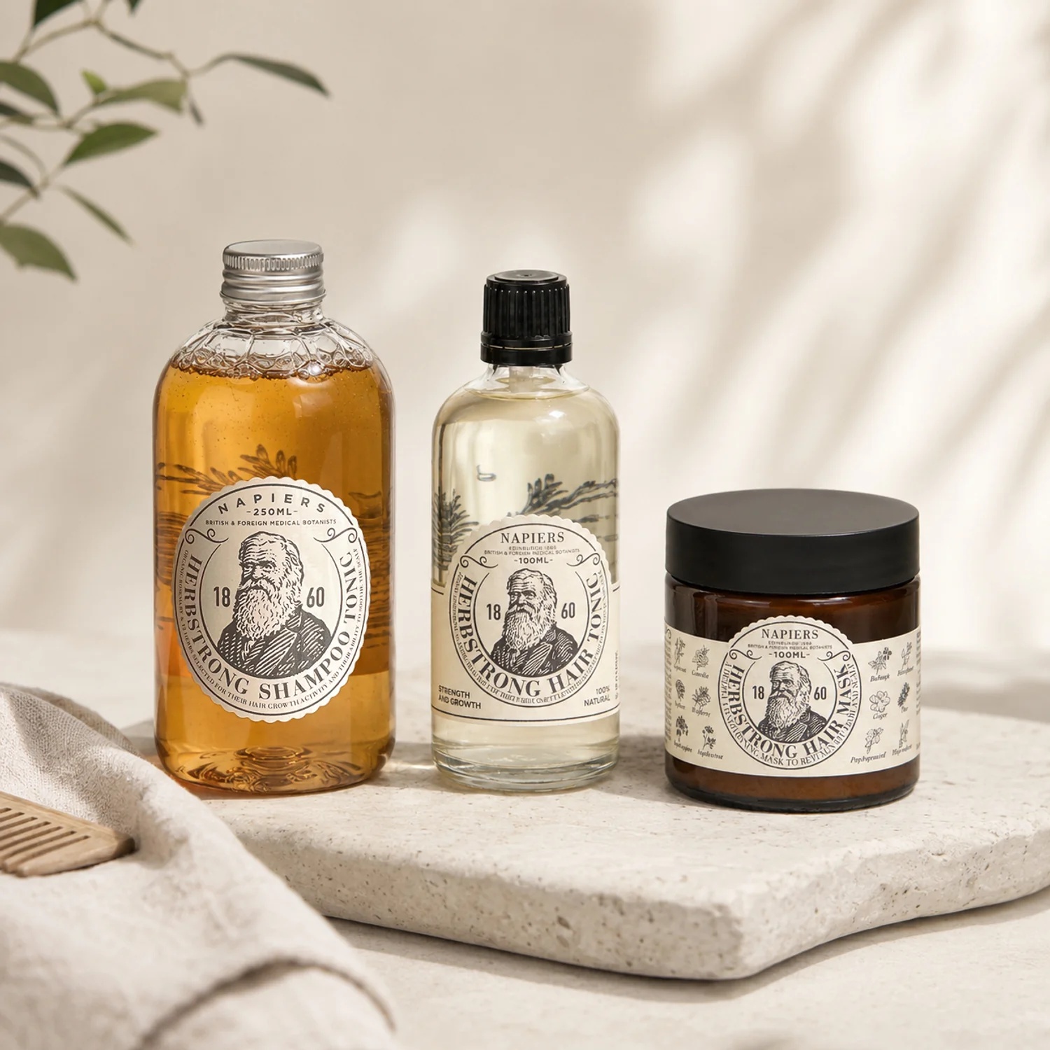 Napiers Herbstrong Shampoo, Hair Tonic and Hair Mask